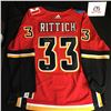 Image 1 : DAVID RITTICH SIGNED ADIDAS FLAMES JERSEY (AJ SPORTS COA)