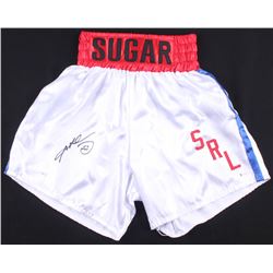 Sugar Ray Leonard Signed Boxing Trunks (Beckett COA)