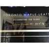 Image 2 : 1917-2017 TORONTO MAPLE LEAFS 100 YEAR CELEBRATION PHOTO SIGNED BY JOHNNY BOWER (UNIVERSAL COA)