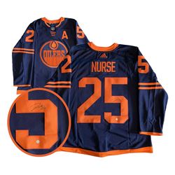 Darnell Nurse Signed Oilers Jersey w/ COA