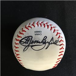 JESSE BARFIELD LLOYD MOSEBY DUAL SIGNED BASEBALL ( JSA COA)