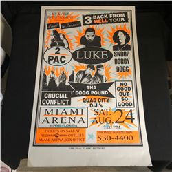 3 Back From Hell Tour "Miami Arena" 24x36 Concert Poster (-2nd Printing-)