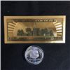 Image 2 : 24 KTGold Foil $100 Novelty Banknotes 