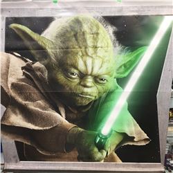 LARGE STAR WARS YODA VINYL BANNER ( 4 X 6 )