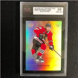 2019-20 UD TIM HORTONS #GE4 PATRICK KANE GOLD ETCHINGS (10 GEM MINT)