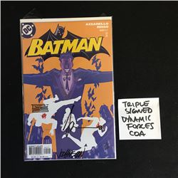 TRIPLE SIGNED BATMAN 625 COMIC ( DYNAMIC FORCES COA)