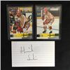 Image 1 : HENRIK AND DANIEL SEDIN ROOKIE CARD LOT WIH SIGNED INDEX CARD