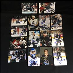 AUTOGRAPHED VANCOUVER CANUCKS 5 X 7 CARD LOT