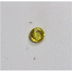 0.65ct Round Shape  Yellow Sapphire Dimension5.3x2.4