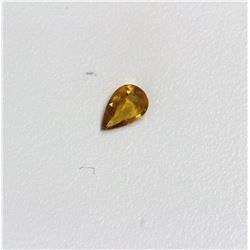 0.55ct Pear Shape Yellow Sapphire Dimension 6.4x4.4x2.3