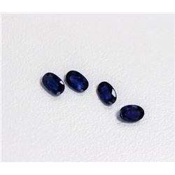 2.75ct Oval Shape Blue Sapphire(4pcs)  Dimension 6x4x2.4