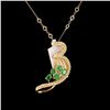 Image 1 : 1ct Emerald 14K Yellow Gold Pendant