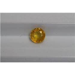 0.63ct Round Shape  Yellow Sapphire Dimension 5.3x2.3