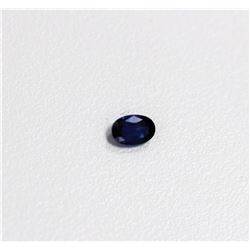 0.77ct Oval Shape Blue Sapphire Dimension 6x4x3