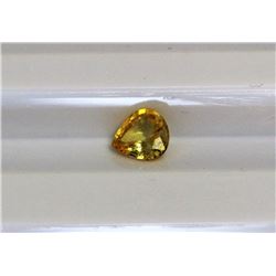 0.55ct Pear Shape Yellow Sapphire Dimension 5.4x4.9x2.5