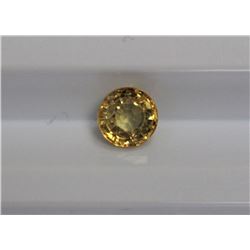 1.12ct Round Shape  Yellow Sapphire Dimension 5x3.7