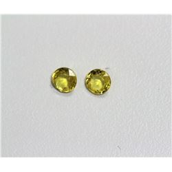 1.26ct Round Shape Yellow Sapphire Dimension 5.2x2.6