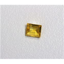 0.27ct Princess Cut Yellow Sapphire Dimension 3.8x3.3x1.8