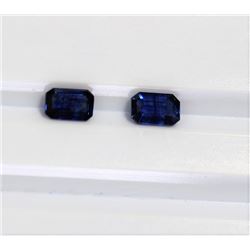 1.38ct Emerald Cut Blue Sapphire Dimension6x4.1x2.9