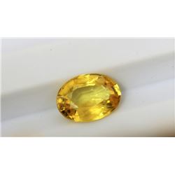 1.42 ct Oval Shape Yellow Saphire  Dimension 8x5.9x3.3