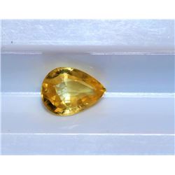 0.96ct Pear Shape Yellow Sapphire Dimension 7.1x5.2x3