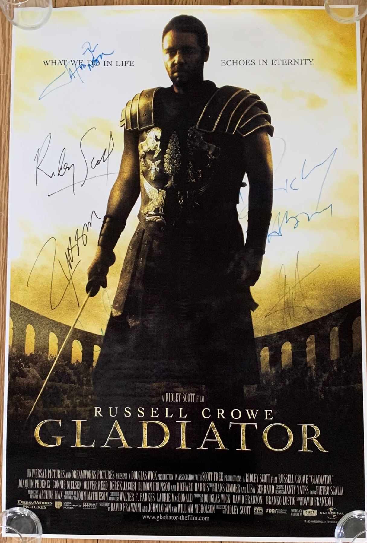 Signed Gladiator Movie Poster