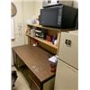 Image 1 : CONTENTS OF OFFICE INCLUDING MICROWAVE, FRIDGE, DESK, CHAIR, MANUALS & OFFICE SUPPLIES