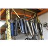 Image 1 : GREASE GUNS, COME ALONGS HANGING ON PALLET RACKING