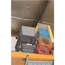 INDUSTRIAL FANS ON TOP OF PALLET RACKING