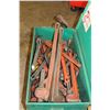 Image 2 : GREEN TOOLBOX C/W QUANTITY OF PIPE WRENCHES