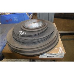 CHOP SAW & LARGE QUANTITY OF 18" & 14" CUT OFF BLADES