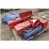 Image 2 : 1 PALLET C/W TOOLBOXES, PIPE WRENCHES & CAUTION FLAGS