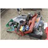 Image 2 : PALLET C/W 3 CABLE CUTTERS, LIGHTS, RED TOOLBOX & WINCH GUIDE ROLLERS