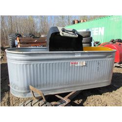 STOCK TANK, ROLLING CART, GARBAGE CANS