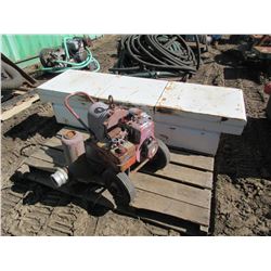 GAS WATER PUMP & WHITE TOOLBOX