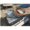 Image 1 : BLACK FUEL TANK, ROLL OF CABLE & ROLL OF WIRE