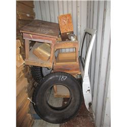 3 ROLLING CARTS, DOOR, 235X85XR16 TIRE