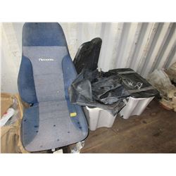 NATIONAL SEAT (BLUE) & 2 TUBS OF TIRE TUBES