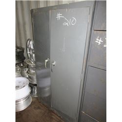 GREY CABINET C/W SAFE (NO COMBINATION)