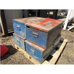 4 JOB BOXES, SMALL PIPE & MISC
