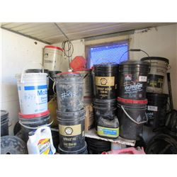 QUANTITY OF OILS, ANTIFREEZE INSIDE OF CONTAINER