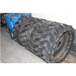 4 IATCO 6 HOLE RIMS C/W SOLID TIRES