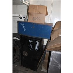 BUYERS TOOLBOX & METAL BOX OF FUNNELS