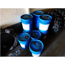 8 PAILS OF COMPRESSOR OIL