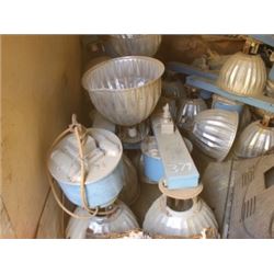 APPROX. 20 BLUE & SILVER LIGHT FIXTURES