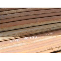 QUANTITY OF 2 7/8" STEEL PIPE (APPROX 60 PIECES)