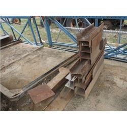 PILE OF I-BEAM & FLAT STEEL