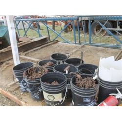 10 PAILS OF TIRE CHAINS