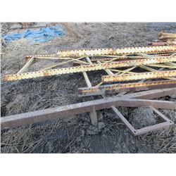 4 - SECTIONS YELLOW PALLET RACKING WITH BRACING & TRAILER FRAME