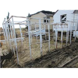 APPROX. 8' X 16' WHITE FRAME & 5' RAMP